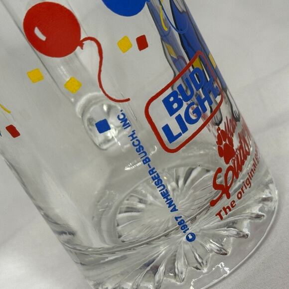 Bud Light Spuds MacKenzie Party Animal Beer Mug Stein 1980s Barware Retro - Picture 3 of 5